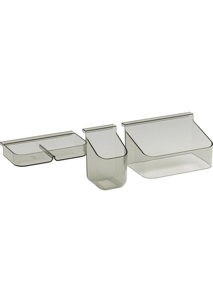 3'lü Çekmece Içi Düzenleyici, Takı ve Makyaj Organizer, Gri Şeffaf Plastik fırsatları