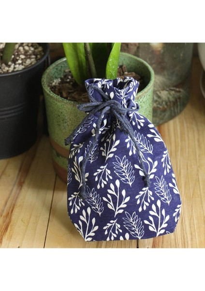 Lacivert Çevre Dostu Mücevher Saklama Çantası