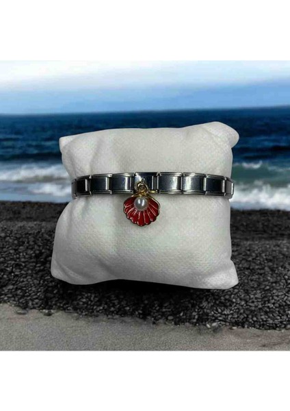 Italyan Çelik Bileklik Deniz Kabuğu Charm fırsatları