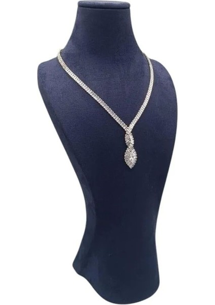 Lacivert Kumaş Takı Sergileme Mankeni 33CM, Şık ve Kullanışlı Tasarım