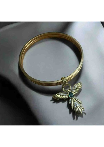 Zirkon Taşlı Anka Kuşu Detaylı Bileklik