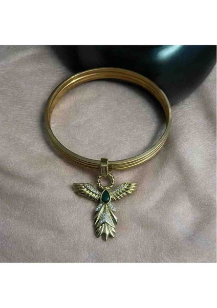 Zirkon Taşlı Anka Kuşu Detaylı Bileklik modelleri