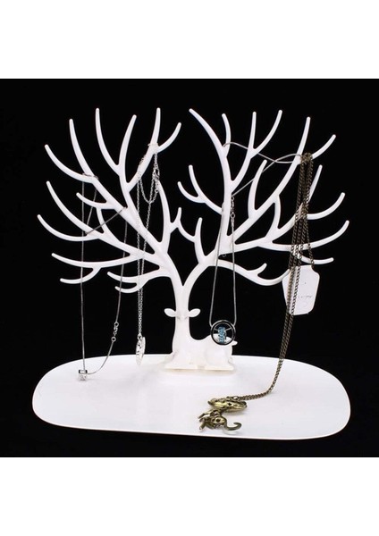 Geyik Tasarımlı Beyaz Takı Organizer, Yüzük, Küpe ve Kolye Standı indirimleri