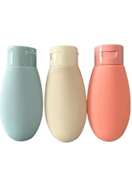 Renkli Seyahat Boyu 60 ml Şampuan Şişesi Seti, Sızdırmaz ve Yeniden Doldurulabilir