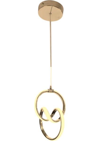 Imza Mini Gold Kaplama Modern Sarkıt 3 Renk LED Avize Antre - Koridor - Oturma Odası Ledli Avize Gold