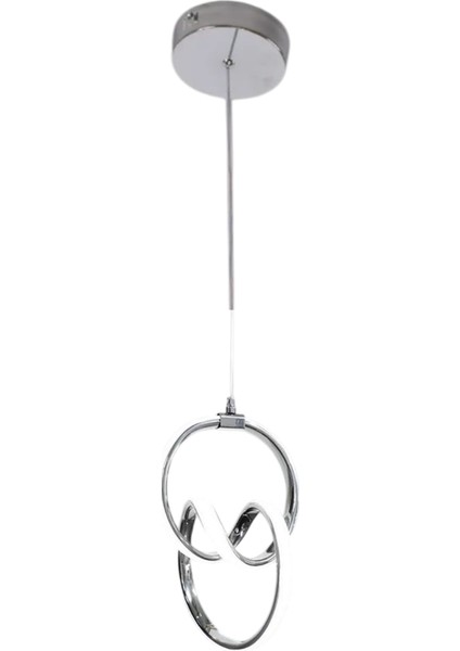 Imza Mini Krom Kaplama Modern Sarkıt 3 Renk LED Avize Antre - Koridor - Oturma Odası Ledli Avize Krom