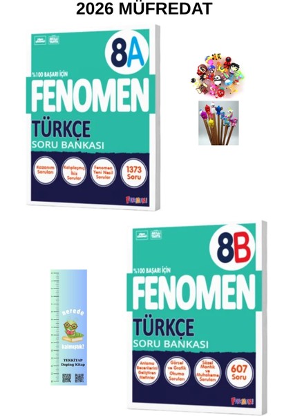 Fenomen 8. Sınıf Türkçe Sb. Set(A+B) 2kitap (Uzay A+ Kalem B.)2026 Müfredat