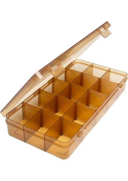 15 Bölmeli Ayarlanabilir Takı Kutusu, Bal Köpüğü Renkli, Şeffaf Organizer