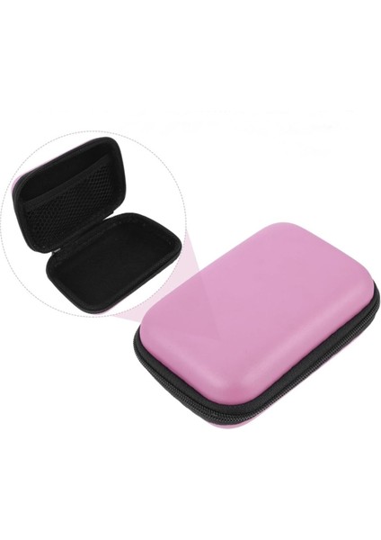 Pembe Mini Seyahat Organizer, Aksesuar ve Kablo Çantası
