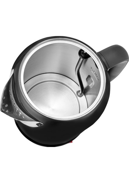 Paslanmaz Çelik Çay ve Su Isıtıcı 2'li Set, Siyah Renk