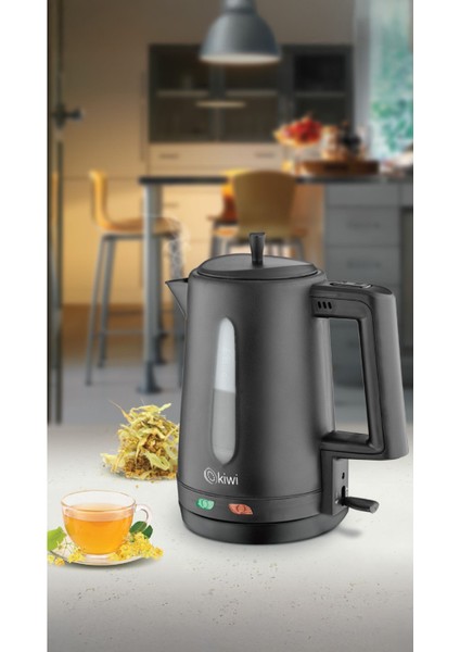 1.8 L Çay Makinesi - Cam Demlik, Paslanmaz Çelik Gövde, Siyah Renk, Hızlı Demleme ve Enerji Tasarrufu Özellikleriyle modelleri