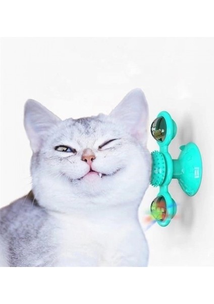Pet Malzemeleri Vantuzlu Fırıldak Toplu Dönen Şeffaf Depo Tasarım Interaktif Kedi Oyuncağı fiyatları