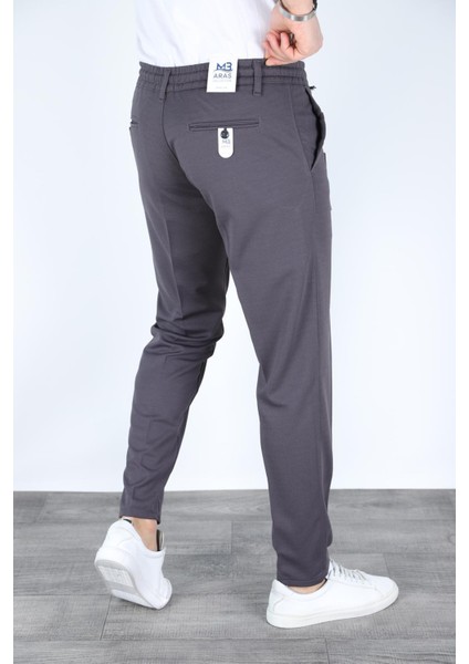 Erkek Joger Pantolon Bel Kemerli ve Yarım Lastikli Armürlü Kumaş Yeni Trend fiyatları