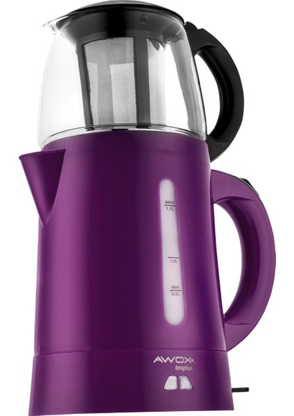 Mor Renkli Cam Demlikli Elektrikli Çay Makinesi, Şık ve Pratik Kullanım Sağlar indirimleri