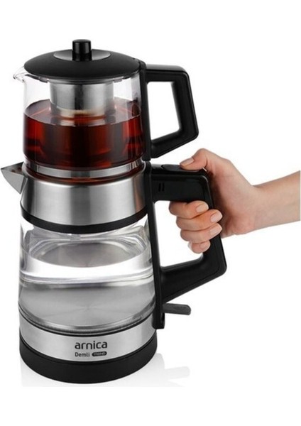 Şık Bordo Cam Gövdeli Çay Makinesi, Pratik ve Modern Tasarım modelleri