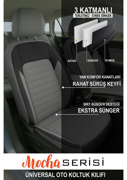 Renault Megane 3 Mocha Tay Tüyü Üniversal Oto Koltuk Kılıfı fiyatları