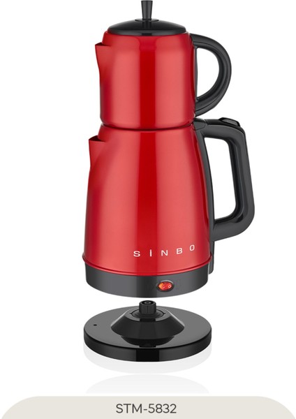 2200 W Çelik Çay Makinesi, Kırmızı Renk, Pratik ve Şık Tasarım modelleri