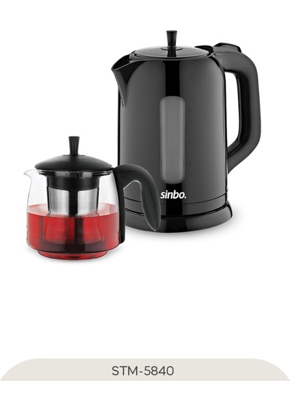 Şık Siyah Elektrikli Çay Seti, Çay Keyfi Için Modern ve Kullanışlı Tasarım