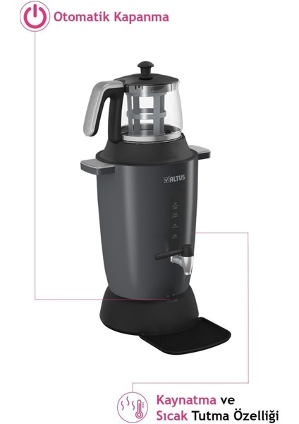 Gri 798 Semaver Çay Makinesi, Şık ve Kullanışlı Ev Için Ideal Seçim. indirimleri