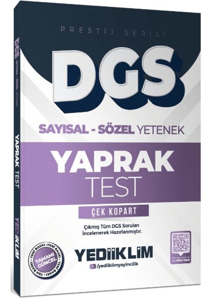 Yediiklim 2026 Dgs Prestij Serisi Sayısal Sözel Yetenek Çek Kopart Yaprak Test