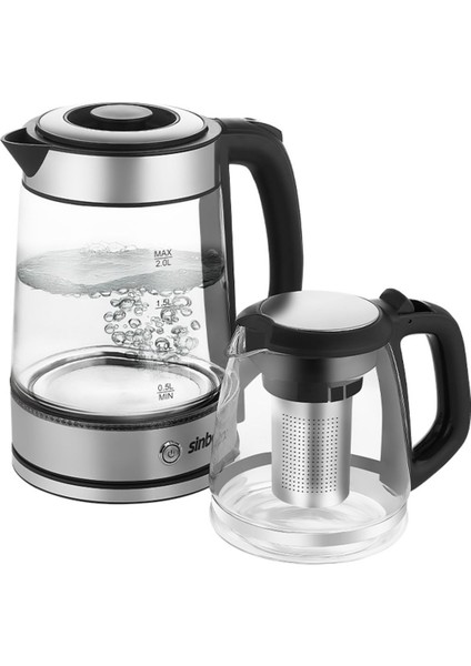 1500W Elektrikli Cam Çay Makinesi, Şık ve Dayanıklı Metal Tasarım