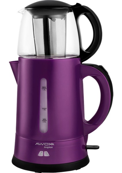 Mor Cam Demlikli Elektrikli Çay Makinesi - Şık ve Kullanışlı Tasarım fırsatları