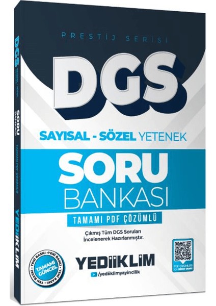 Yediiklim 2026 Dgs Prestij Serisi Sayısal Sözel Yetenek Tamamı Pdf Çözümlü Soru Bankası