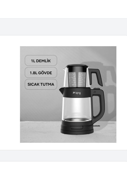 Cam Çay Makinesi, Siyah, Pratik ve Şık Tasarım fırsatları
