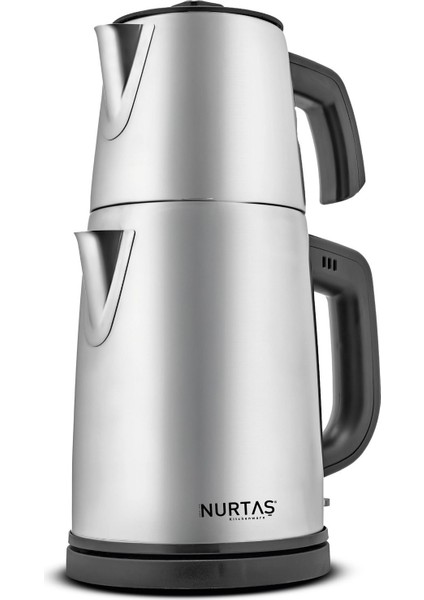 Gri Elektrikli Çay Makinesi, Modern ve Şık Tasarım, Kolay Kullanım, Enerji Tasarrufu