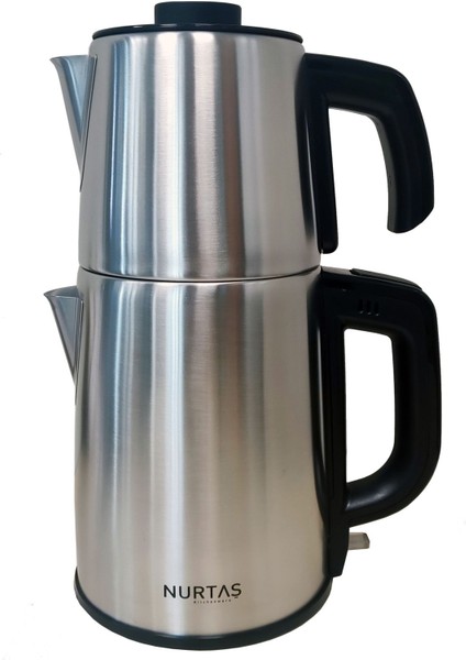 Gri Elektrikli Çay Makinesi, Modern ve Şık Tasarım, Kolay Kullanım, Enerji Tasarrufu