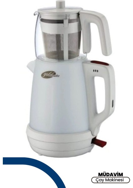 Beyaz Çay Makinesi GM-7330, Hızlı ve Kolay Demleme Keyfi