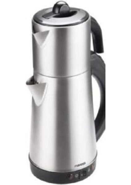 Gri Teba Inox Çaycı, Şık ve Dayanıklı Tasarım, Kolay Kullanım