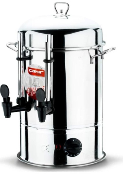 40 Bardak Endüstriyel Çay Otomatı Göstergeli Musluklu, Dayanıklı ve Şık Tasarım