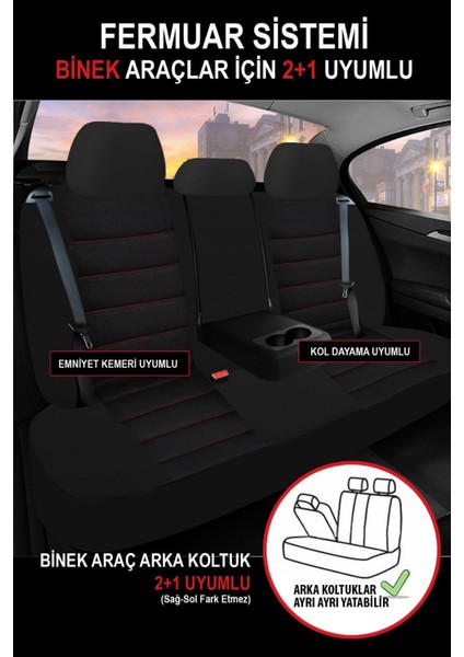 Dacia Stepway Oniks Kırmızı Oto Koltuk Kılıfı indirimleri