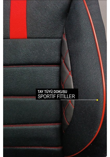 Dacia Stepway Oniks Kırmızı Oto Koltuk Kılıfı