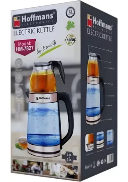 Siyah Elektrikli Su Isıtıcı Çaycı - Hızlı ve Pratik Kullanım