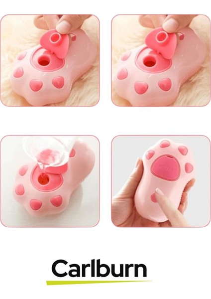 Özel Üretim Tüy Bakımı Kolaylaştıran Silikon Su Hazneli Doldurulabilen Pati Tasarımlı Buharlı Tarak fiyatları