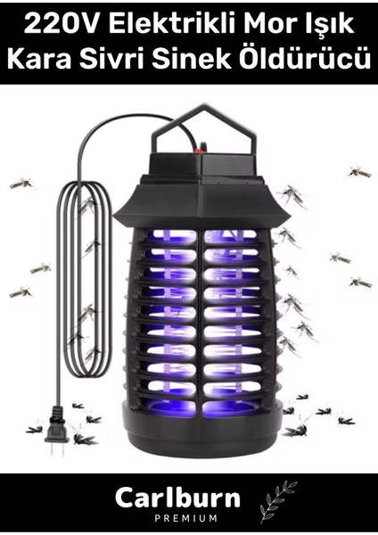 Özel Üretim Prizli Az Yer Kaplar 220V Elektrikli Cihaz Cız Lamba Mor Işık Kara Sivri Sinek Öldürücü