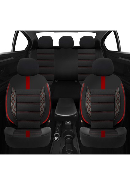 Renault Fluence Oniks Kırmızı 2+1 Oto Koltuk Kılıfı