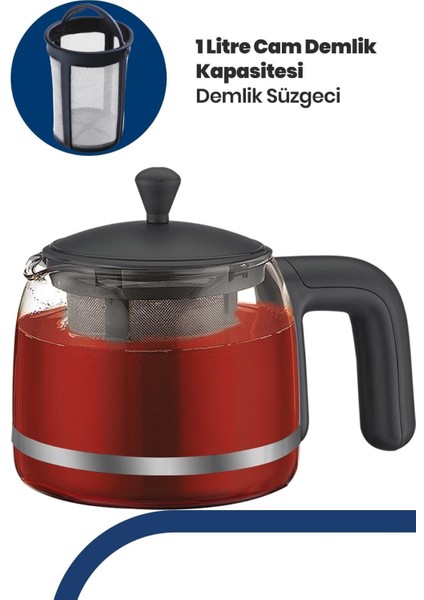 Cam Demlikli Çay ve Su Isıtıcı, Bpa Içermeyen, Şık ve Kullanışlı Tasarım modelleri