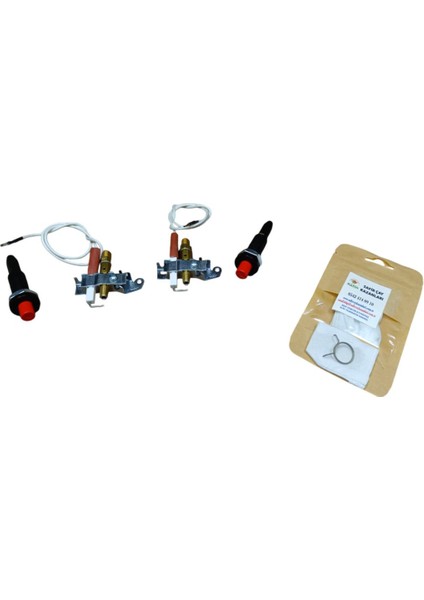 Beyaz Çay Kazanı Isı Ateşleme Çakmak Takımı ve Musluk Bezi Seti modelleri