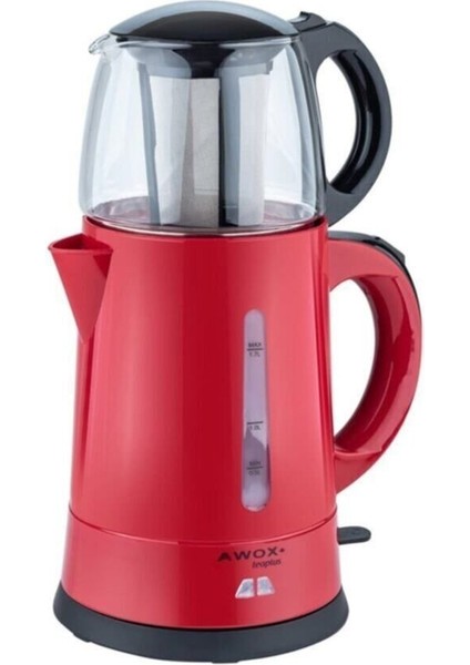 Kırmızı Elektrikli Çay Seti, Şık ve Pratik Kullanım Için Ideal