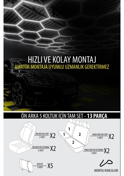 Tofaş Şahin Oniks Bej 2+1 Oto Koltuk Kılıfı fiyatları