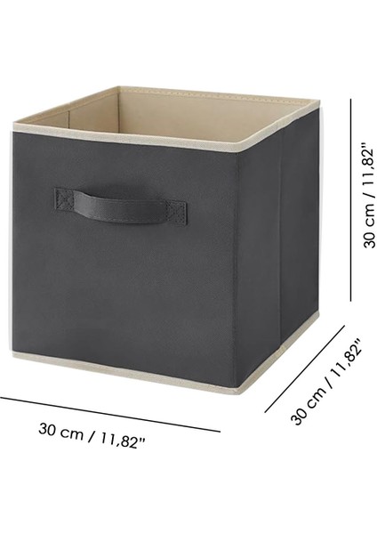 5'li Dolap Içi Düzenleyici Set, Çok Amaçlı Saklama Sepeti, Gri, 33X30X30 cm