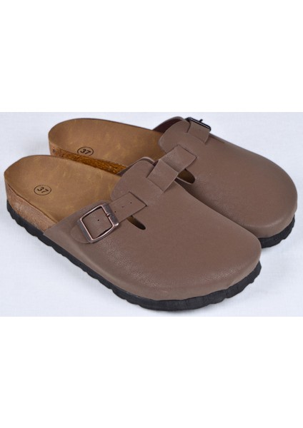 Mantar Tabanlı Kahverengi Boston Birkens Günlük Sabo 59463 Günlük Terlik