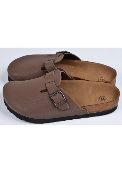 Mantar Tabanlı Kahverengi Boston Birkens Günlük Sabo 59463 Günlük Terlik modelleri