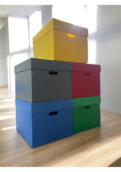 Renkli 5'li Saklama Kutusu Seti, Dekoratif ve Pratik Depolama Çözümü fiyatları
