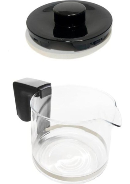 Siyah Uyumlu Çay Makinesi Demlik ve Kapak Seti, Şık ve Kullanışlı Tasarım