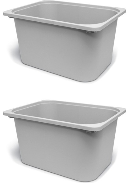 Gri 2'li Saklama Kutusu, 42X30X23 Cm, Çok Amaçlı ve Şık Tasarım