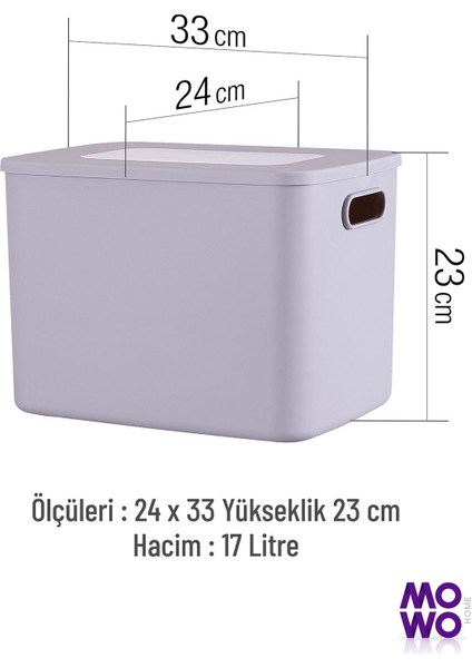 Gri 3'lü 17 Lt Düzenleyici Kapaklı Saklama Kutusu Seti modelleri